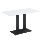 Masa sufragerie, bistro,DTD laminat alb metal negru Rinaldo 120x60x75 cm