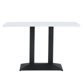 Masa sufragerie, bistro,DTD laminat alb metal negru Rinaldo 120x60x75 cm