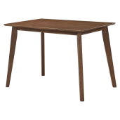 Set masa, 4 scaune lemn cauciuc mdf  maro textil bej Nois, 110x70x75,2 cm, 43x52x94 cm