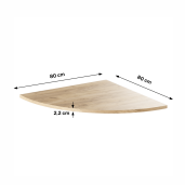 Etajera DTD stejar artisan Rioma 80x2,2x80 cm
