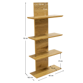 Raft perete DTD laminat stejar Robus 40x16,5x92 cm