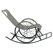 Fotoliu balansoar ratan metal gri Rokin 61x149x90 cm