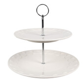 Platou supraetajat ceramica alba 26x26 cm