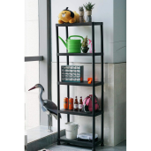 Raft pardoseala plastic negru Romen 60x30x173 cm