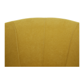Fotoliu cu taburet cu tapiterie textil galben mustar Rose 65x60x77 cm