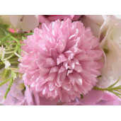 Buchet Hortensii si Trandafiri artificiali roz verzi 30 cm