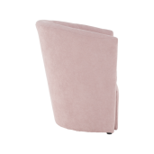 Set fotoliu cu taburet tapiterie textil roz Rose 65x60x77 cm