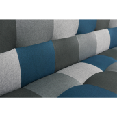 Canapea extensibila textil albastru gri Alabama 195x90x90 cm