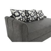 Canapea extensibila cu tapiterie gri model stanga Emu 197x75x78 cm