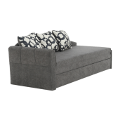 Canapea extensibila cu tapiterie gri model stanga Emu 197x75x78 cm
