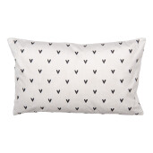 Fata perna textil bej negru Iepuras 30x50 cm
