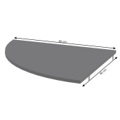 Etajera DTD grafit Rioma 80x2,2x80 cm