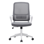 Scaun birou gri alb Salomo 63x56.5x99-109 cm