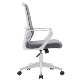 Scaun birou gri alb Salomo 63x56.5x99-109 cm