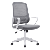 Scaun birou gri alb Salomo 63x56.5x99-109 cm