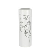 Set 2 suporturi umbrele otel alb Evans 20x20x52h; ø18x52h