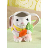 Cana Iepuras ceramica multicolora Ø 9 cm x 12 H, 350 ml