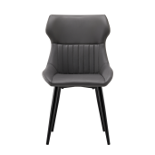 Scaun de dining gri metal negru Sagara 50x58x85.5 cm