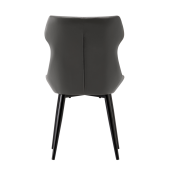 Scaun de dining gri metal negru Sagara 50x58x85.5 cm