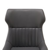 Scaun de dining gri metal negru Sagara 50x58x85.5 cm