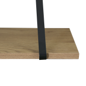 Etajera MDF stejar metal negru Sagira 60x20x1.8 cm
