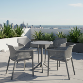 Masa gradina, terasa plastic gri Sailor 60x60x75 cm 