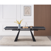 Masa dining extensibila grafit neagra Salal 160-240x90x78 cm