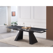 Masa dining extensibila grafit neagra Salal 160-240x90x78 cm