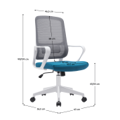 Scaun birou multicolor Salomo 63x56.5x99-109 cm