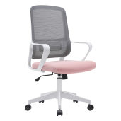 Scaun birou roz gri alb Salomo 63x61x99-109 cm