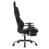 Scaun birou, gaming catifea plastic negru Salop 66x67x129-139 cm