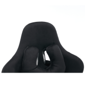 Scaun birou, gaming catifea plastic negru Salop 66x67x129-139 cm