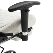 Scaun birou, gaming textil alb negru plastic negru Papibas 66x67x129-139 cm