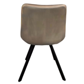 Scaun dining catifea maro taupe metal negru Samira 55x61x87 cm