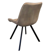 Scaun dining catifea maro taupe metal negru Samira 55x61x87 cm