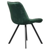 Scaun dining catifea verde metal negru Samira 55x61x87 cm