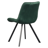 Scaun dining catifea verde metal negru Samira 55x61x87 cm