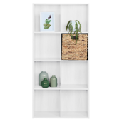 Raft pardoseala DTD infoliat alb Sande 59,5x28,5x119 cm