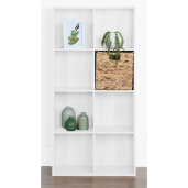 Raft pardoseala DTD infoliat alb Sande 59,5x28,5x119 cm