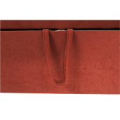 Canapea extensibila cu spatiu de depozitare tapiterie textil maro caramiziu SARA 193x74x70 cm
