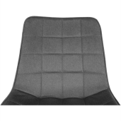 Scaun tapiterie catifea gri picioare metal negru Sarin 54x64x82 cm