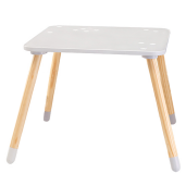 Set masuta, 2 scaune camera copii mdf lemn multicolor Pinguin 50x50x42,5 cm, 25,5x29x49,5 cm