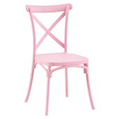 Scaun stivuibil plastic roz Savita 50x47x90 cm