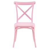 Scaun stivuibil plastic roz Savita 50x47x90 cm