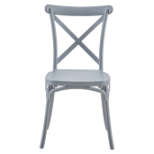 Scaun stivuibil plastic gri, Savita 50x47x90 cm