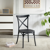 Scaun plastic negru Savita 50x47x90 cm
