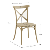 Scaun plastic gri maro Savita 50x47x90 cm