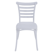 Scaun stivuibil,plastic alb, Savito 44x44x84 cm