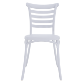 Scaun stivuibil,plastic alb, Savito 44x44x84 cm