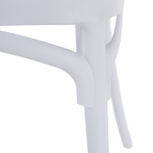 Scaun stivuibil,plastic alb, Savito 44x44x84 cm